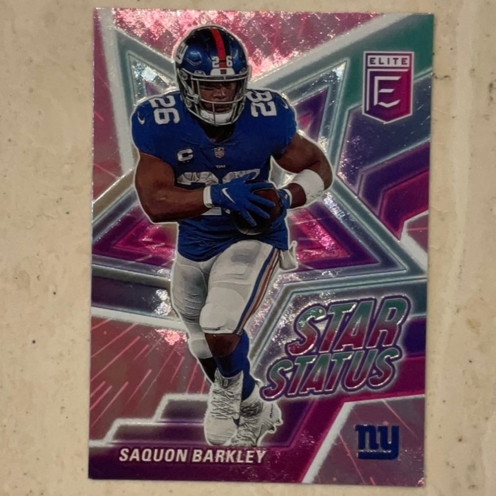 Saquon Barkley Panini 2021 Donruss Elite Star Status SS12 Football Card NFL NYG